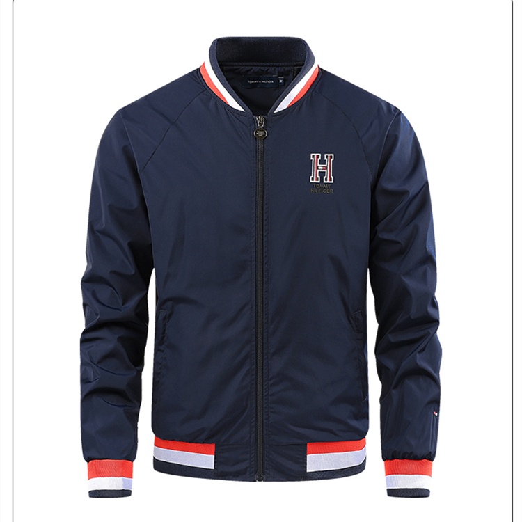Tommy100% Áo Khoác Bóng Chày Nam Thời Trang