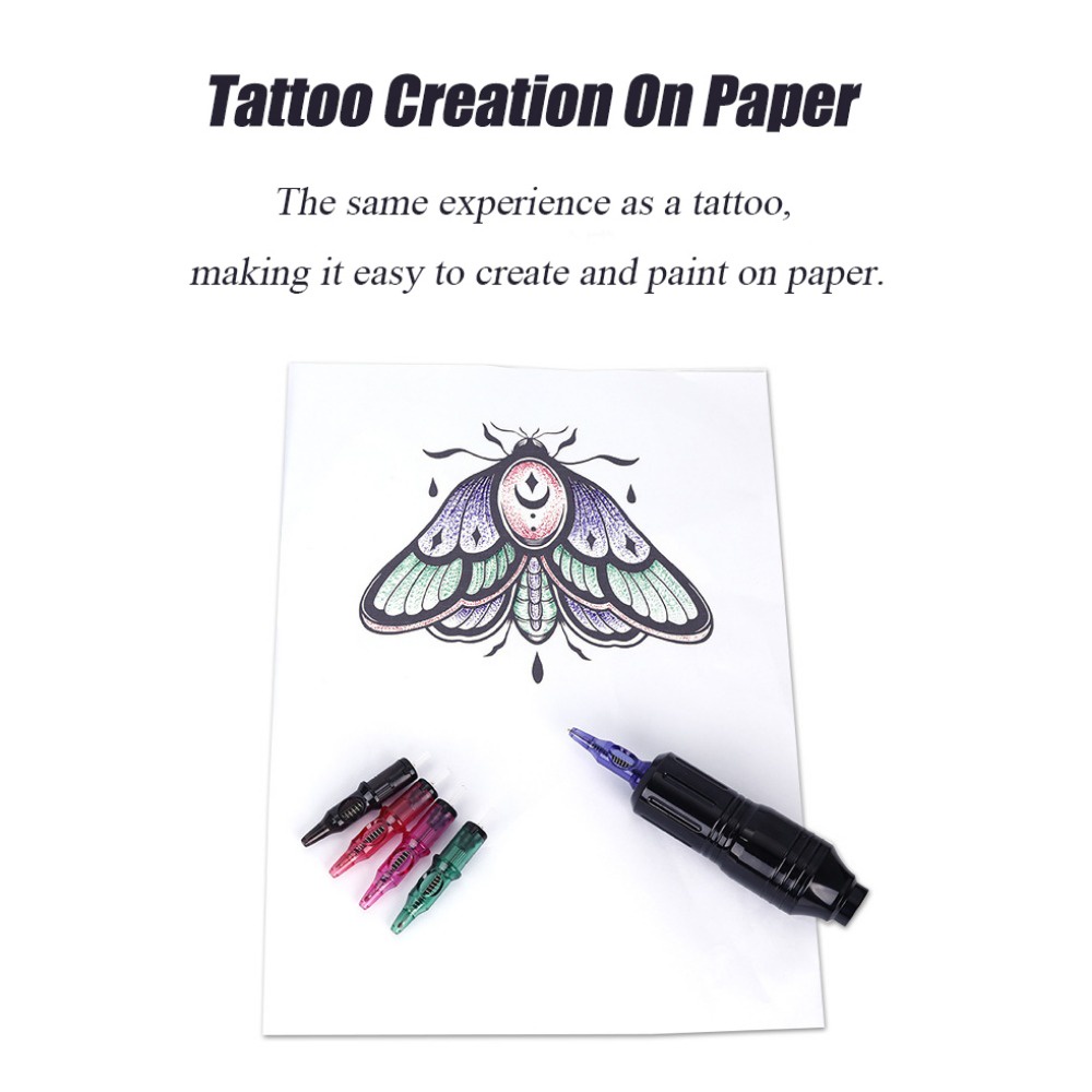 Bút Bi Xăm Hình Dùng Một Lần Với 5 Màu Kim Thông Dụng Cho Người Mới Bắt Đầu