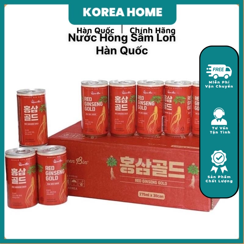 NƯỚC HỒNG SÂM LON QUEEN BIN_175ml x30 LON