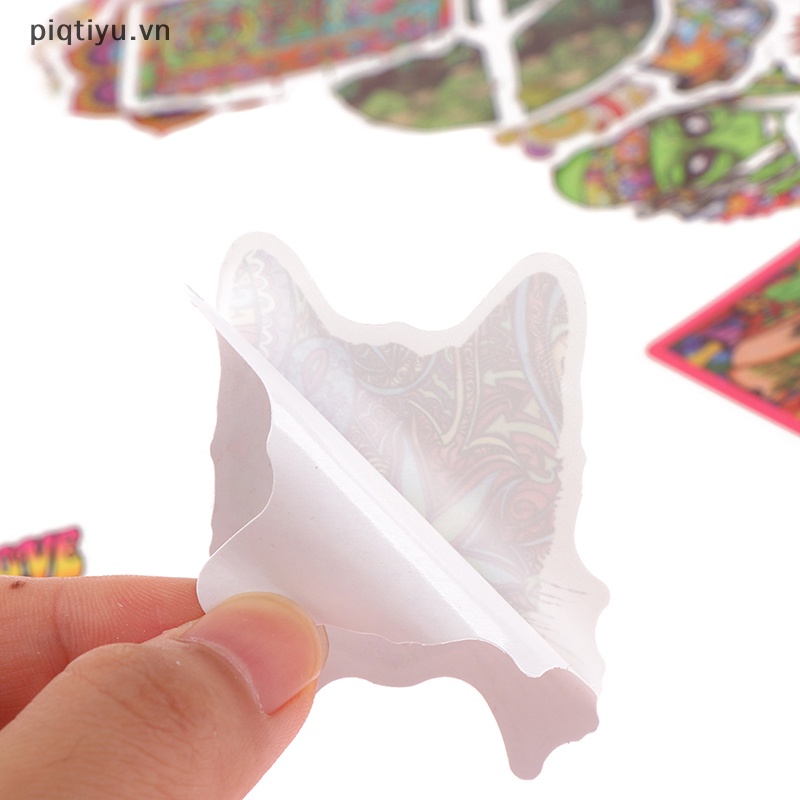 Bộ 50 sticker Dán Trang Trí Ván Trượt Hình hippie