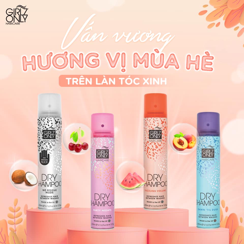 Dầu gội khô girlz only party nights tóc bồng bềnh tức thì chai 200ml Healthy Care Maxwell68