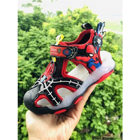 Dép Sandan Rọ Nhện Có Đèn Led 2 Màu Cho Bé Trai Quảng Châu Cao Cấp Mã 2086