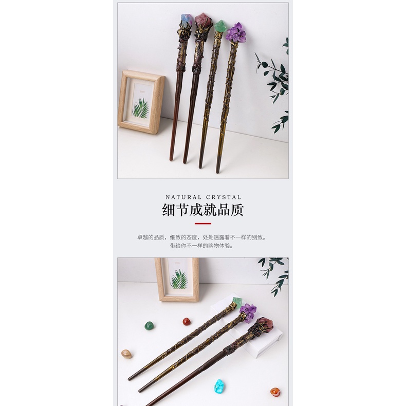 Đũa Thần Đính Đá Pha Lê Bán Dẫn Tự Nhiên Phong Cách retro