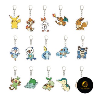  Móc khóa Pokemon acrylic ngoại vi trò chơi pokemon hai chiều- móc khóa trí decor 