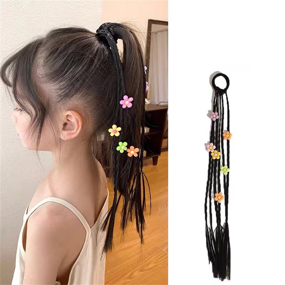 Tóc Giả Thắt Bím Nhiều Màu Sắc Dễ Thương Cho Bé