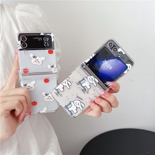 Hoạt Hình Ốp Điện Thoại pc Cứng Chống Sốc Hình Thỏ Trượt Ván Cho samsung galaxy z flip 5 4 3 flip3 flip4 flip5 zflip5 zflip4 zflip3