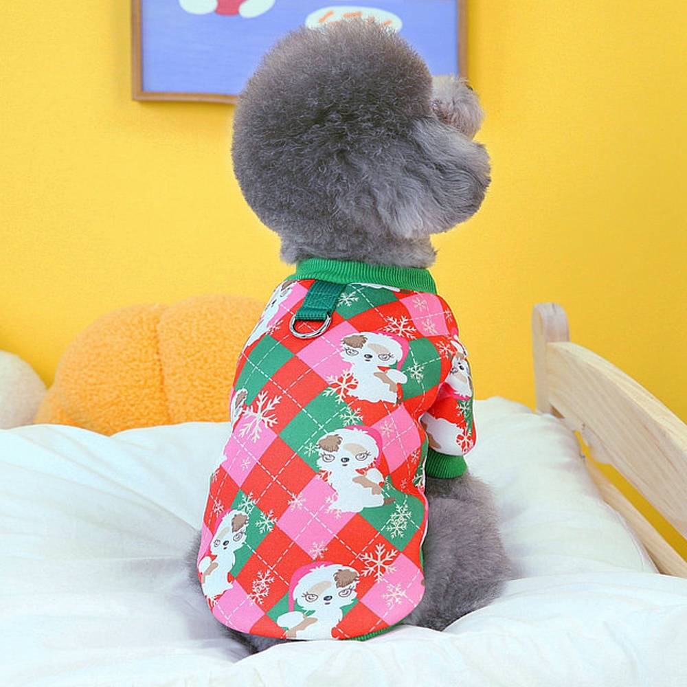 Áo Sweater Giữ Ấm Mùa Đông In Họa Tiết Hoa Tuyết Hoạt Hình Giáng Sinh Cho Chó chihuahua