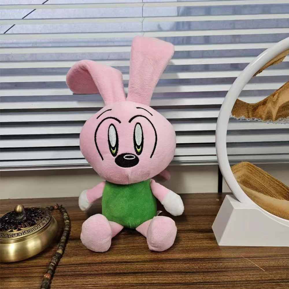Riggy Monkey Plus Pink Rabbit Plush Doll Danokal Drawing Plush Toy 30Cm