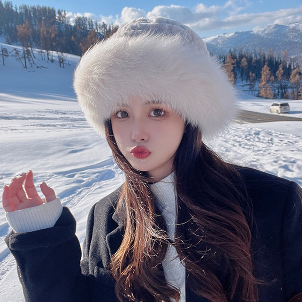 Mũ Ngư Dân Chống Nắng Mùa Đông Bảo Vệ Hoàn Hảo Lông Giả Sành Điệu Cho Nữ