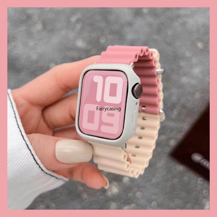 Dây Đeo Đồng Hồ Bằng Silicon Cho apple watch ultra 2 49mm series 9 8 7 6 5 4 3 2 1 49mm 45mm 44m 42mm 41mm 40mm 38mm