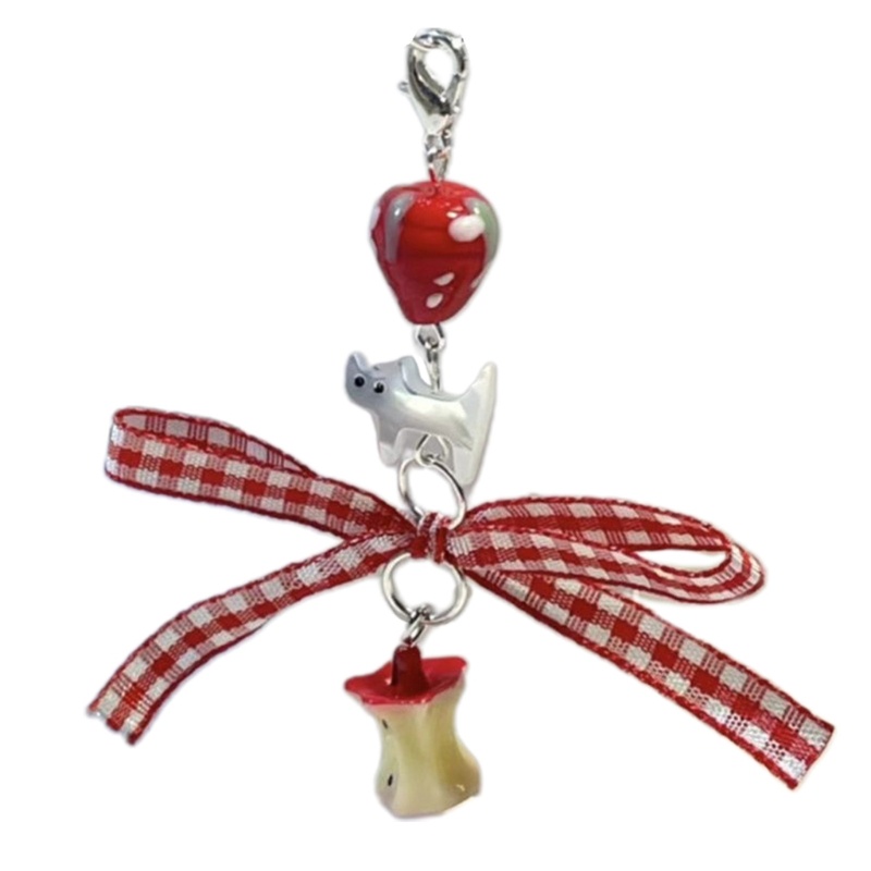 Omg Móc Khóa Điện Thoại Hình Bánh Kem Đính Hạt Pha Lê y2k Dễ Thương Cho Nữ