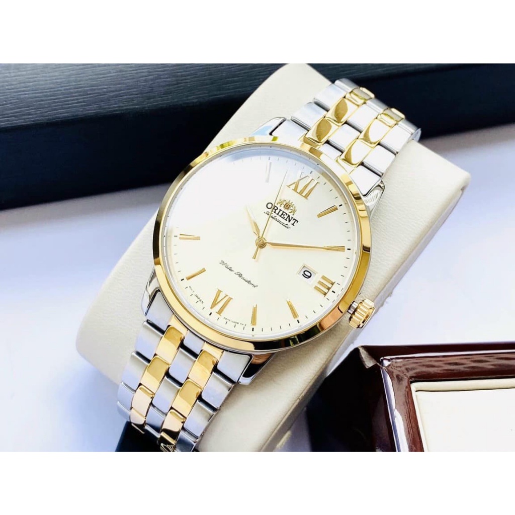 Đồng hồ chính hãng nam Orient Automatic RA-AC0F08G10B demi vàng- Máy cơ tự động - Kính Sapphire Chính Hãng