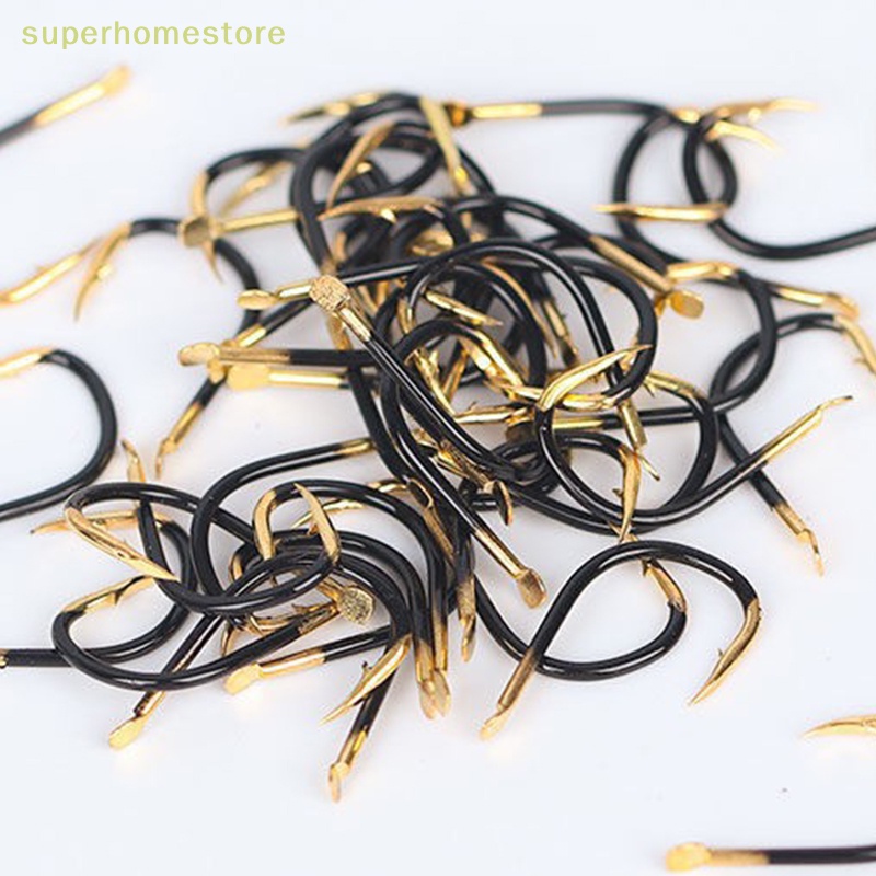 Bộ 10 Lưỡi Câu Cá Màu Vàng Đen kanto-uyi