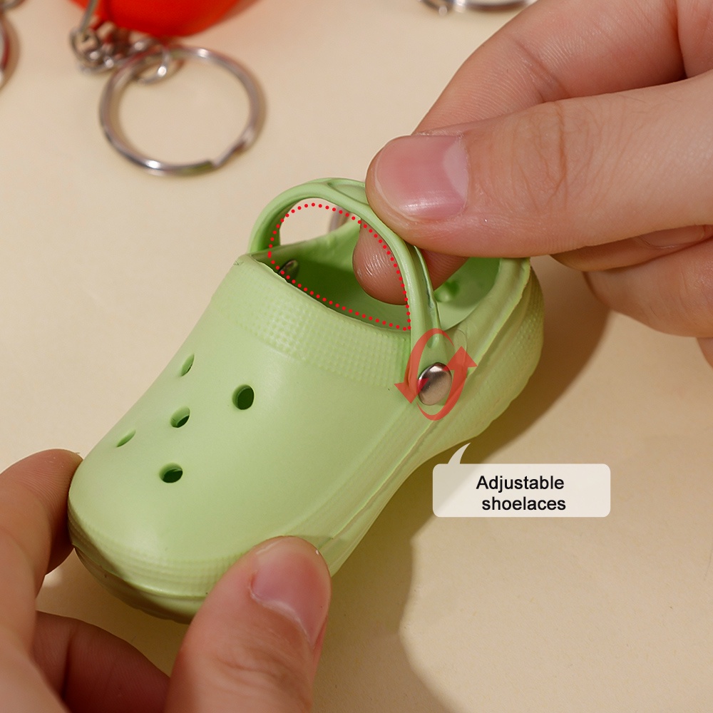 Dễ Thương Móc Khóa Hình Giày Dép Crocs 3d Bằng eva Độc Đáo