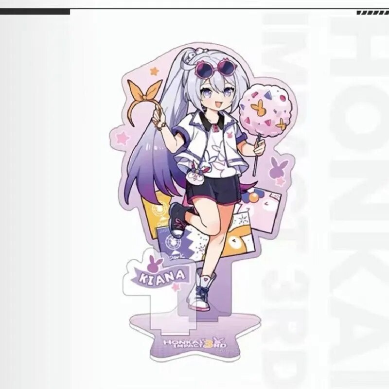 Mô hình Standee MIHOYO Genuine Acrylic Game Honkai Impact 3 Kiana Seele Mei Phụ kiện trang trí để bàn góc học tập