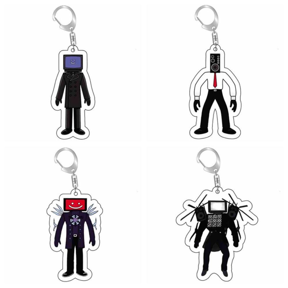 Staiai skibidi Móc Chìa Khóa Hình Búp Bê Trượt Tuyết camara man Camora man man Campara man