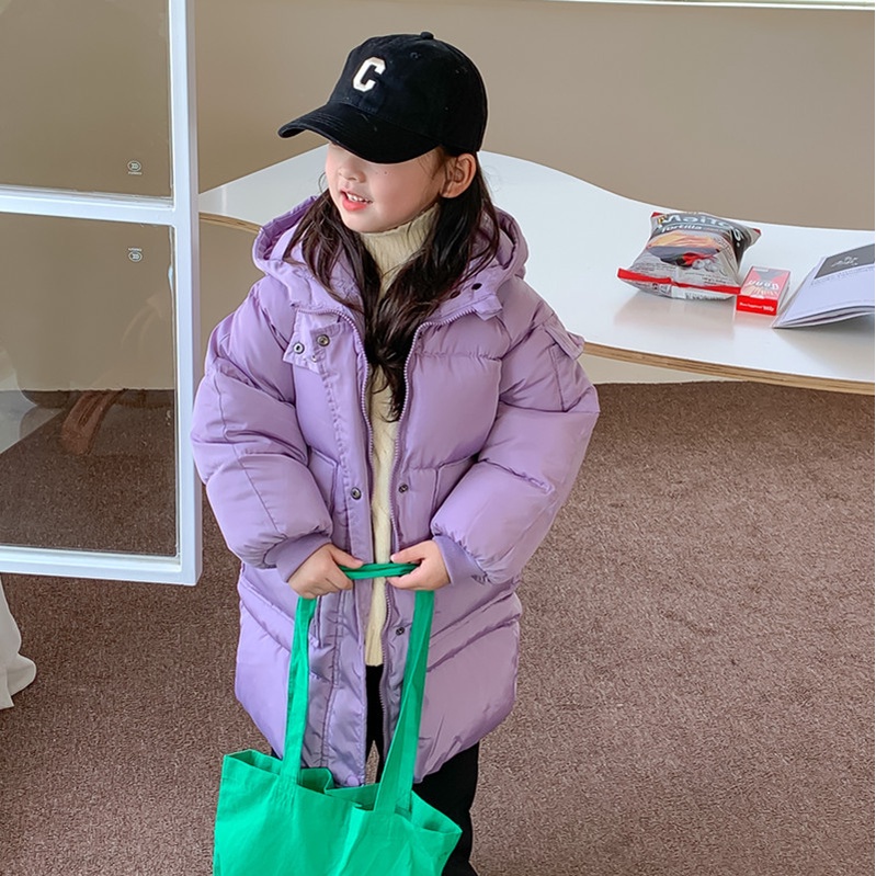 Áo Khoác cotton Dày Giữ Ấm Mùa Đông Phong Cách Hàn Quốc Cho Bé Gái