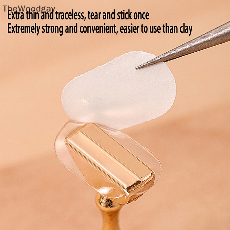 Bộ 100 Băng Keo Hai Mặt Trong Suốt Dùng Trưng Bày Móng Tay Giả