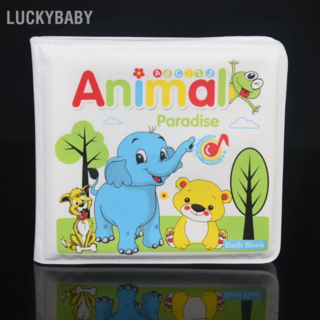 LUCKYBABY Sách chống thấm nước cho bé tắm Đồ chơi bơi trong phòng giáo dục sớm trẻ em