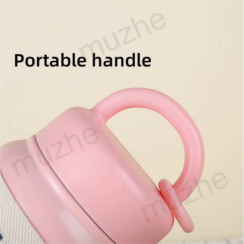 Bình Nước Giữ Nhiệt 500ml Bằng Thép Không Gỉ 316 Có Tay Cầm Tiện Dụng Cho Gia Đình / Văn Phòng