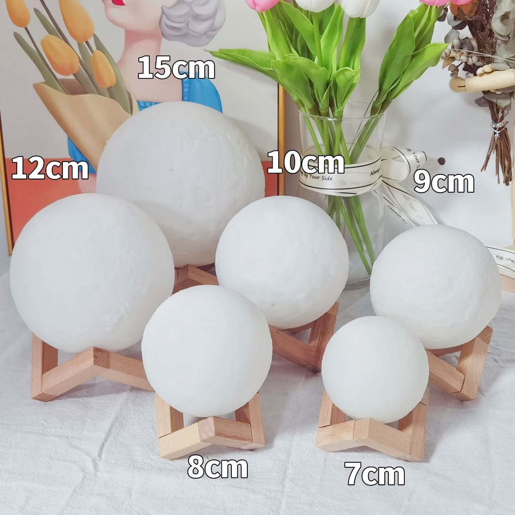 Đèn Ngủ Hình Mặt Trăng 3d diy Sáng Tạo Cho Bé