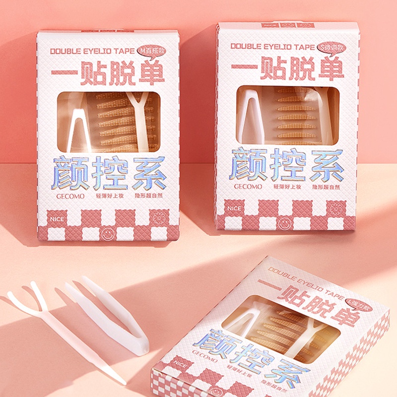 Kích mí tàng hình trong suốt sẵn keo tạo mắt hai mí chống thấm nước cao cấp GECOMO 90 miếng HB