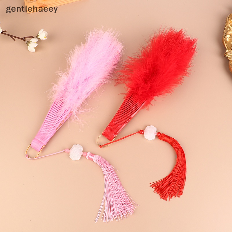 1 Chiếc Quạt Lông Vũ Hai Mặt Đầy Màu Sắc Trang Trí Tiệc Cưới