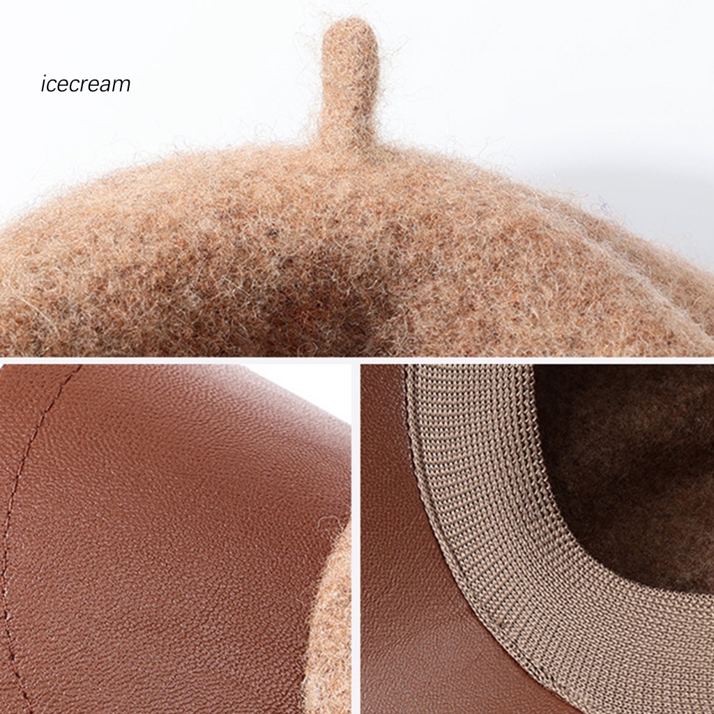 Mũ beret Len Phong Cách Pháp Cổ Điển 12.mx Thời Trang Thu Đông Cho Nữ