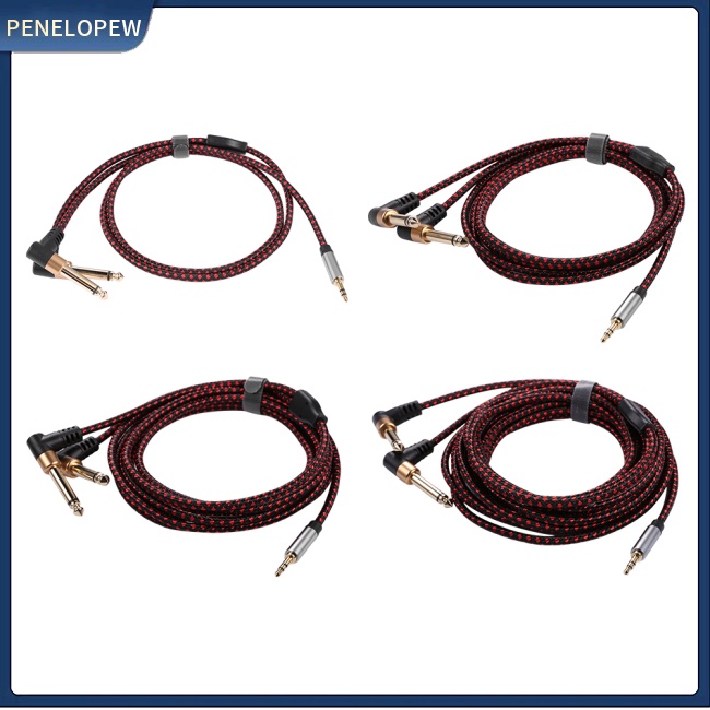 Cáp Âm Thanh mini Chuyển Đổi Từ Giắc Cắm 3.5 Sang Hai 1 / 4 "Cho Loa tv pc 3.5mm Sang 2 * 6.35 ofc