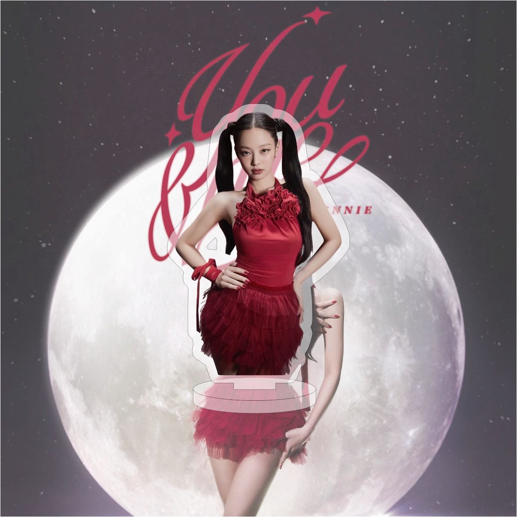 Tượng blackpink jennie solo Hai Mặt Bằng acrylic Để Bàn Trang Trí