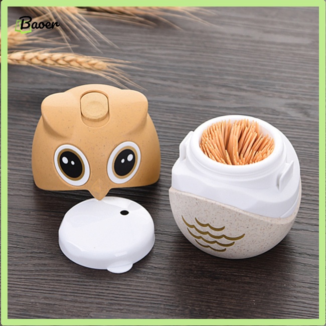 Hộp Đựng Tăm Xỉa Răng Hình Cú Mèo Dễ Thương