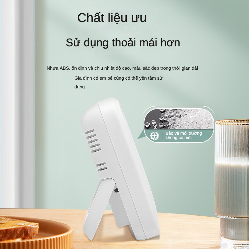 Nhiệt kế phòng điện tử, DELIXI đo nhiệt độ và độ ẩm phòng ngủ cho bé，Đa chức Treo trên tường năng chính xác 99%