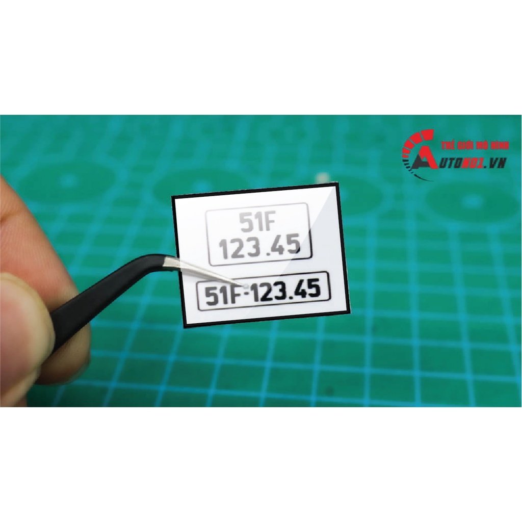 MÔ HÌNH BIỂN SỐ XE CHO MÔ HÌNH Ô TÔ 1:32 - 1:24 - 1:18 - HN - HCM