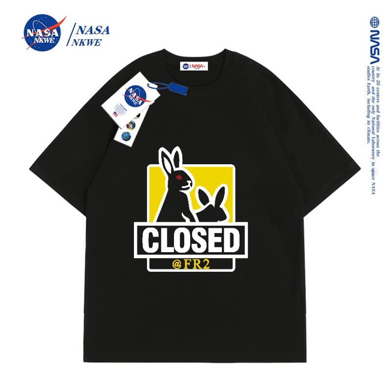 Áo Thun Ngắn Tay Cổ Tròn Dáng Rộng In Hình Thỏ Thời Trang Mùa Hè Dành Cho Nữ