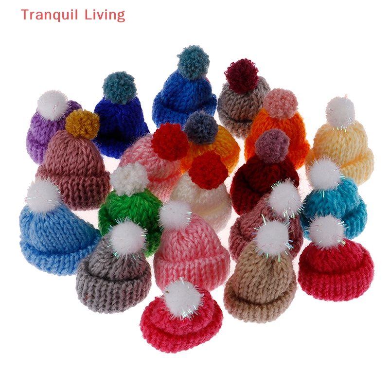 Set 10 Mũ Len Pha Trộn Thủ Công mini 3.5cm M I