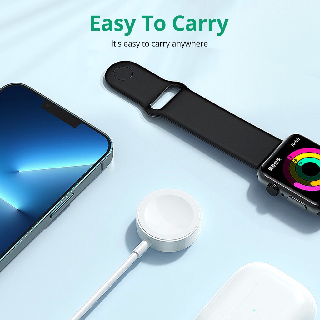 Đế Sạc Nhanh Không Dây FONKEN 3 Trong 1 Cho A-P-P-L-E i-Watch series 7/6/SE/5/4/3/2/1