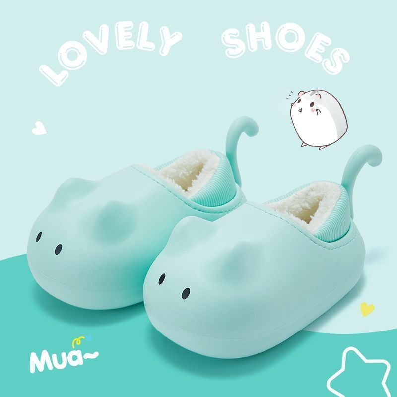 Dép Bông Đi Trong Nhà Đế Dày Chống Trượt Thời Trang Mùa Đông 2023 Dễ Thương Cho Nữ