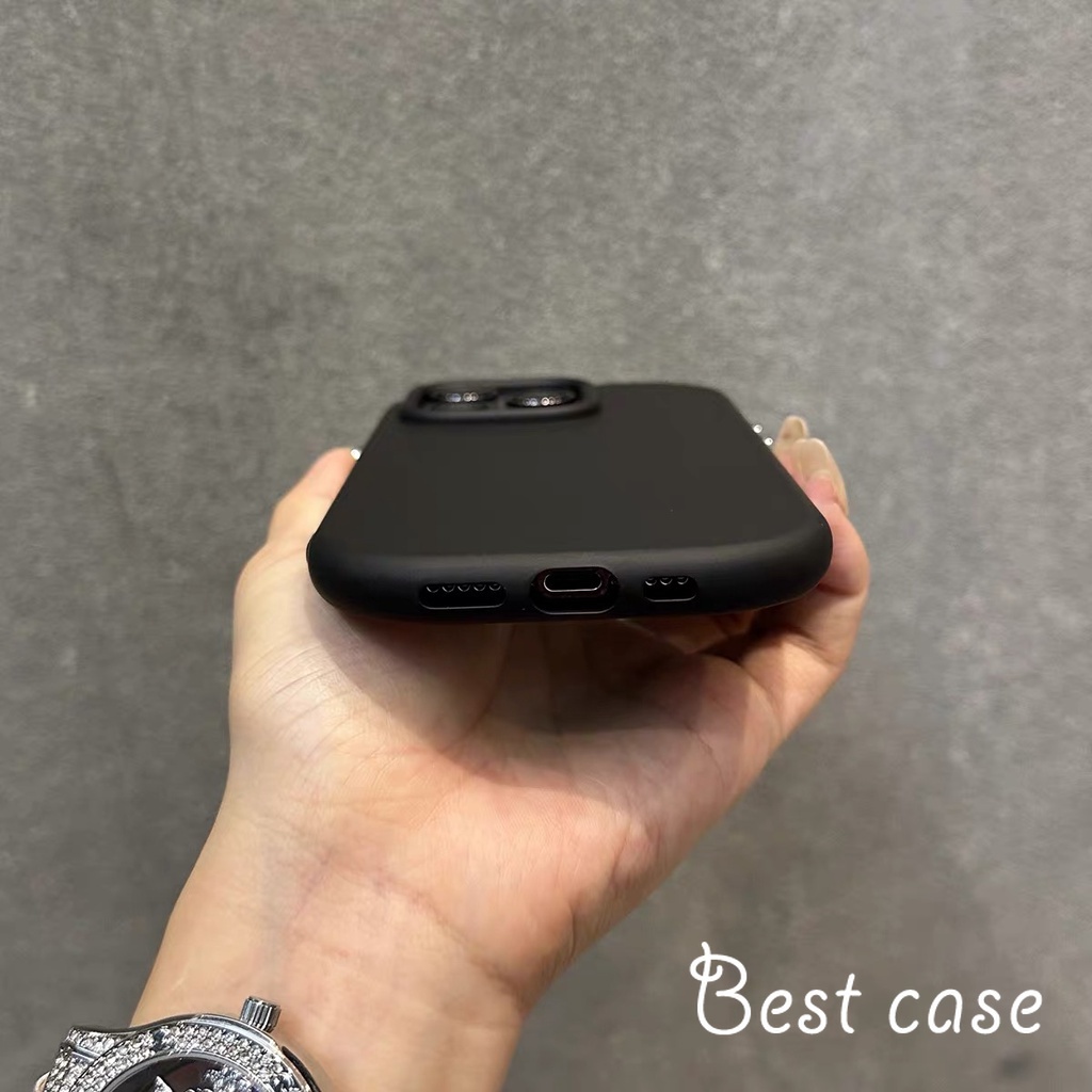 Ốp Điện Thoại Mềm Nút Bấm Tròn Cho iphone 15 14 13 12 11 pro max