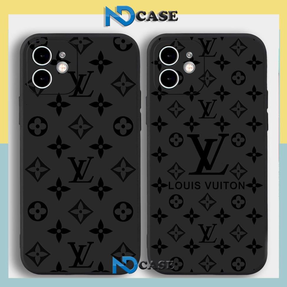 Ốp lưng iPhone LV Louis Vuitton viền vuông silicon dẻo bảo vệ camera cho ip 6/6s/7/8/X/XS/Xr/11/12/13/14 Pro Plus Max