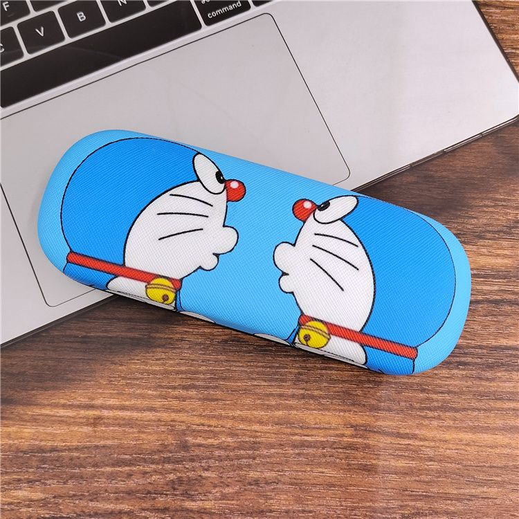 Hộp Đựng Mắt Kính Hình Mèo Máy doraemon Hoạt Hình Màu Xanh Dương Dạng Nén Nhỏ Gọn Giá Trị Cao ins Cho Bé Trai Và Bé Gái