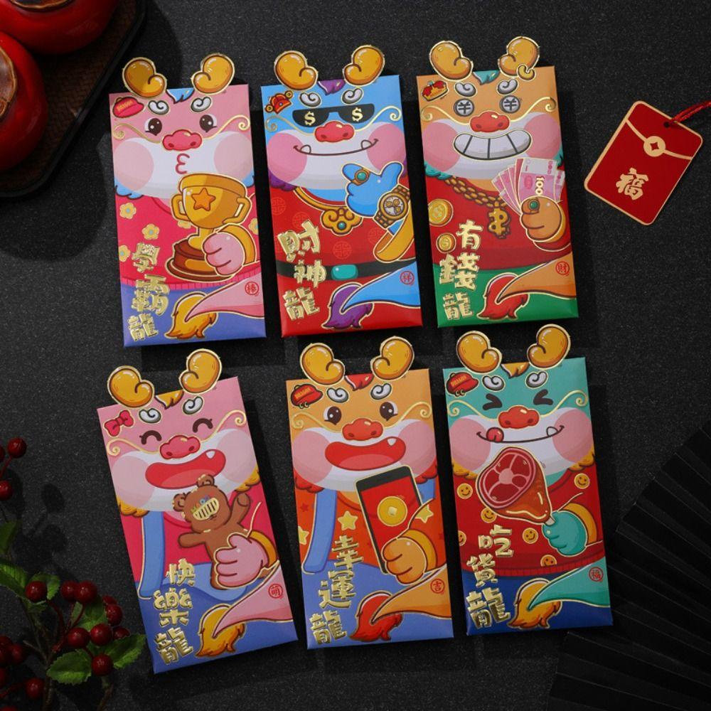Mkeb Bao Lì Xì Năm Mới 2024 Họa Tiết Rồng Truyền Thống hongbao