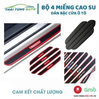 Bộ 4 miếng cao su nẹp chống xước cửa ô tô, nẹp cửa bảo vệ bước chân cửa xe oto bộ 4 miếng theo hãng xe