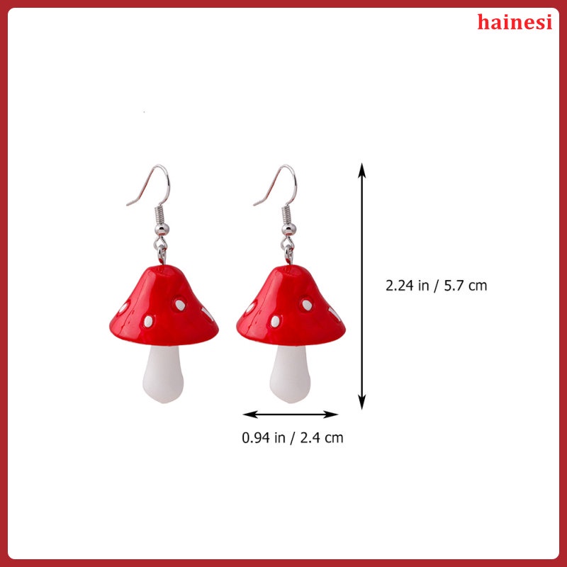 Bông Tai Hình Nấm Bằng resin Thời Trang Dành Cho Nữ