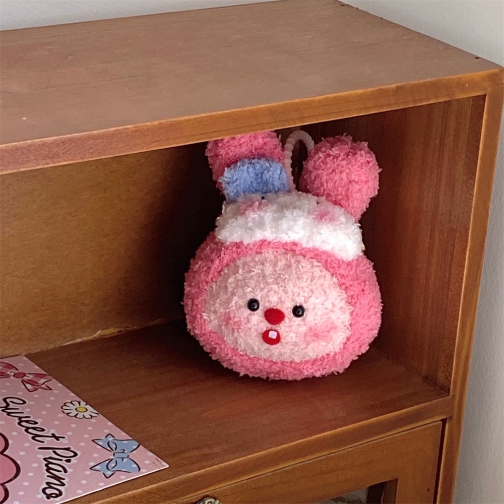 Móc Treo Chìa Khóa Bằng Len Dệt Kim Thủ Công Họa Tiết Hoạt Hình kawaii diy