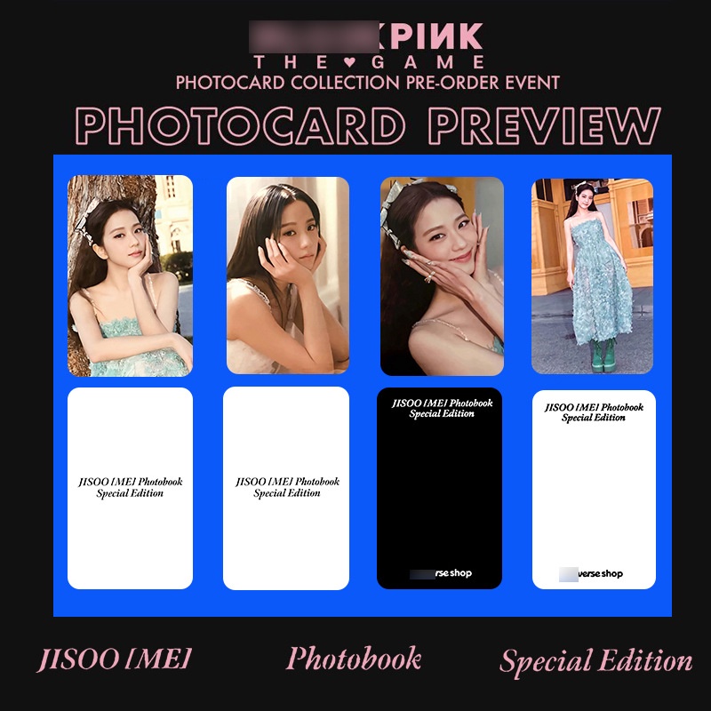 Blackpink Thẻ Bài Màu Đen / Đen / Đen In Hình jisoo me Chuyên Dụng