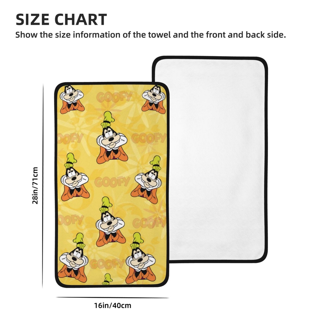 Goofy Khăn Tắm Vải Nhung San Hô Thấm Hút Tốt Kích Thước 40 * 70 cm