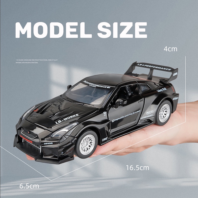 Mô Hình Xe Hơi Nissan GTR CSR2 Bằng Hợp Kim Tỉ Lệ 1: 32 tặng ô tô