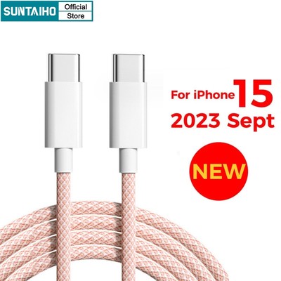 Cáp Sạc suntaiho 1m type c Sang type c 20w Cho iphone 15 16 Mềm