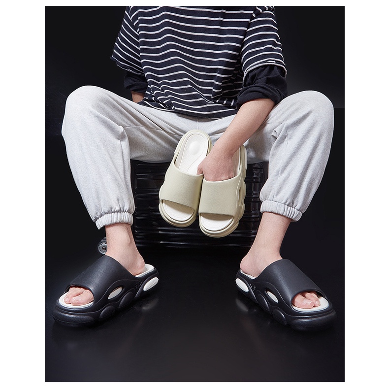 Dép quai ngang đế dày chống trượt nhiều màu sắc thời trang mùa hè cho nam và nữ  QAQ402