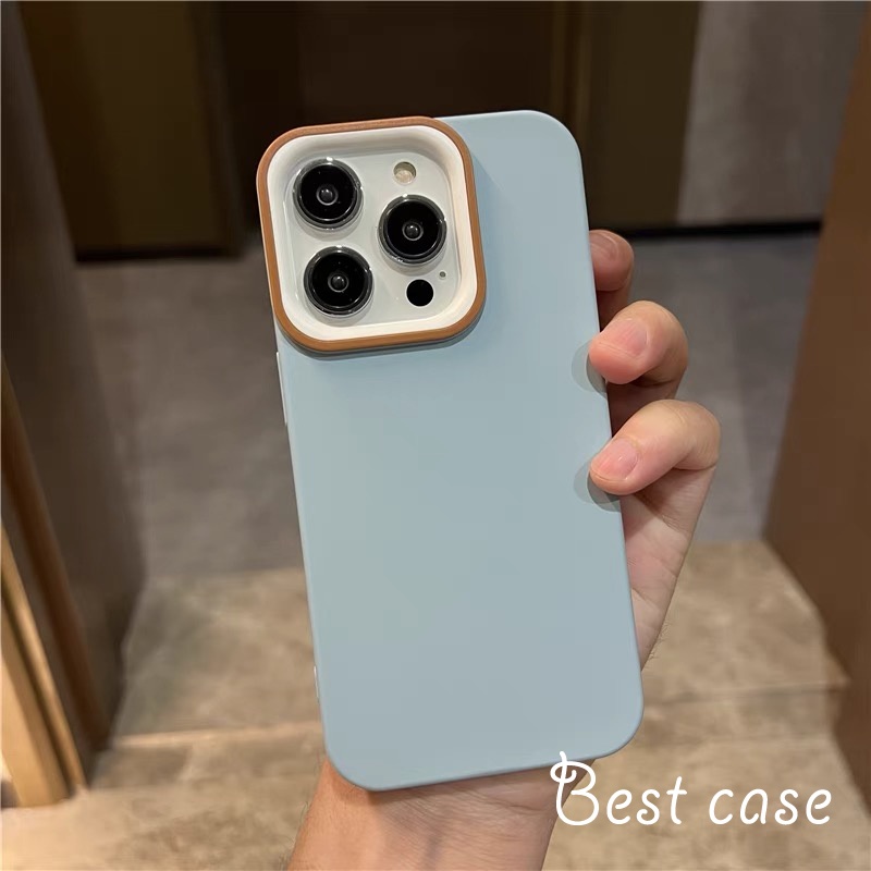 Ốp Điện Thoại Mềm Màu Trơn Đơn Giản Cho iphone 11 12 13 14 15 pro max